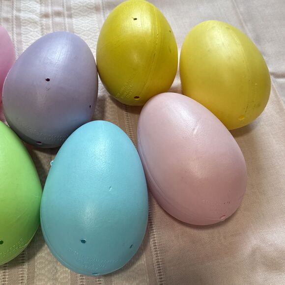 Easter Egg Blow Mold 8” Lot Of 10 Eggs Vintage General Foam Plastics & Unbranded - Picture 13 of 16